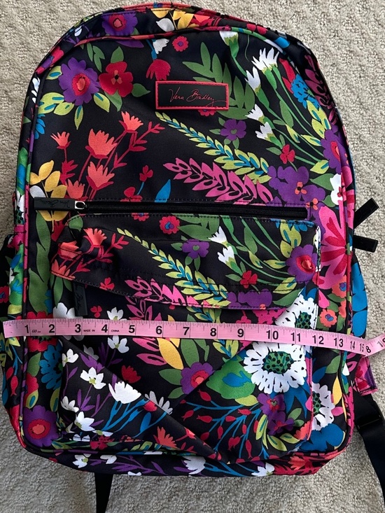 Vera Bradley Essential Large Canvas Backpack Hilo Meadow Floral Lightweight NWOT main image 13